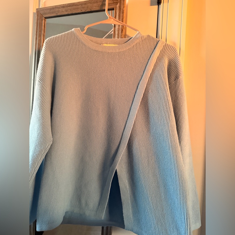 Pinch Light Blue Ribbed Crew Neck Sweater